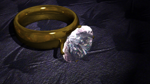 3D Jewelry Diamond Gold