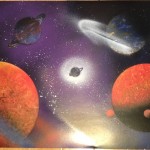 Vibrant Space Scene 2 Spray paint art