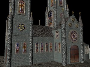 3D Cathedral Progress - Textures - with bump map