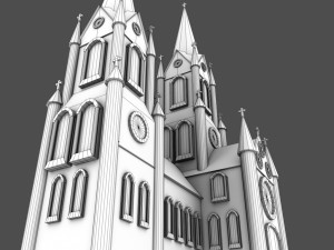 3D Cathedral Wireframe