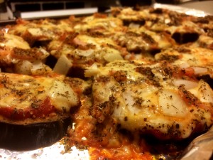 Healthy Eggplant Parmesan Pizza with Vegan Alternative 1